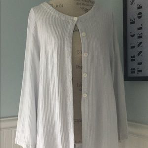 Eileen Fisher white summer top